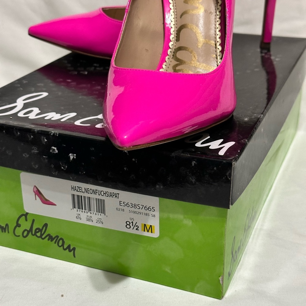 Sam Edelman Neon Fuchsia Heels - Picture 9 of 10